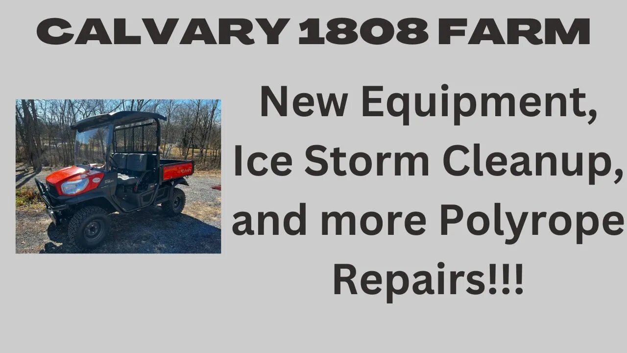 New Equipment, Ice Storm Cleanup and more Polyrope Repair!