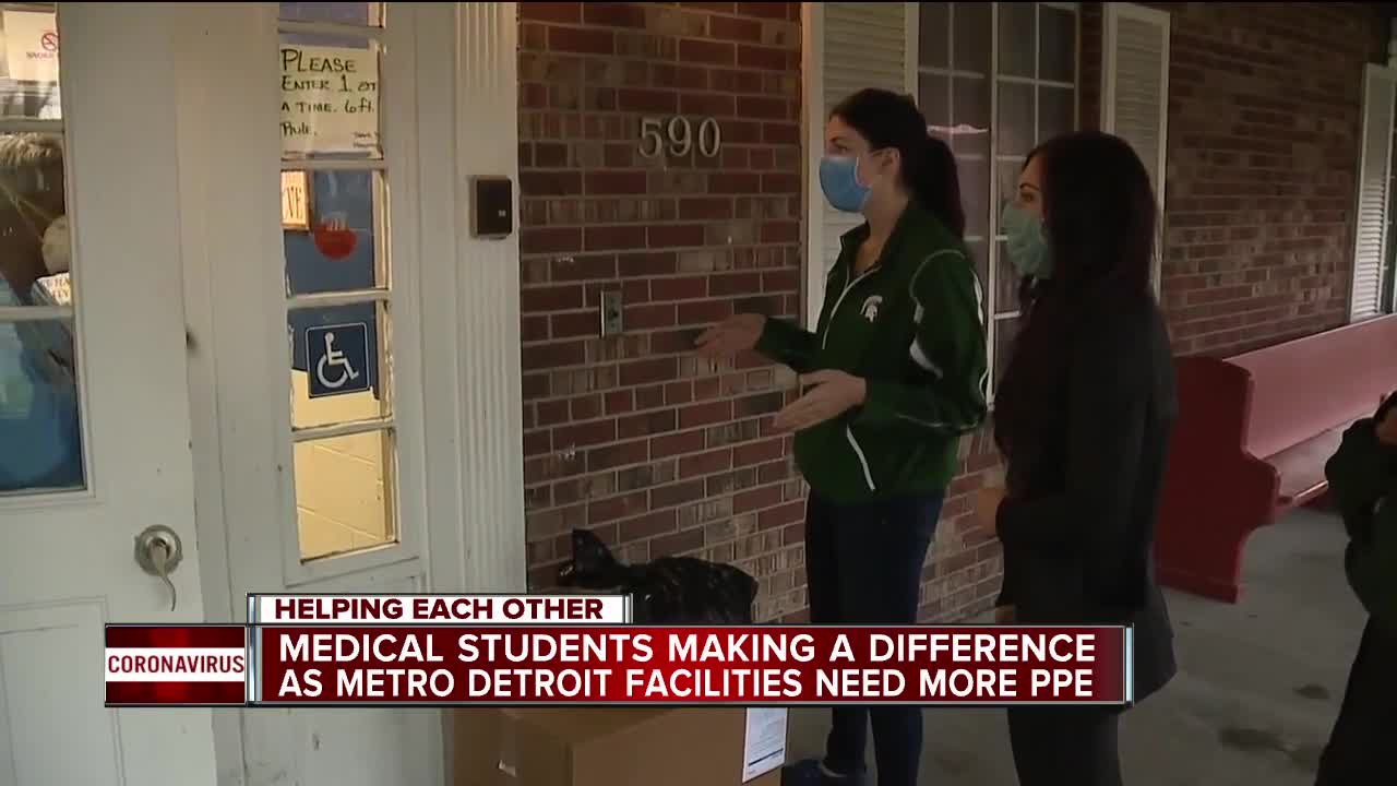 Medical students making a different as metro Detroit facilities need more PPE