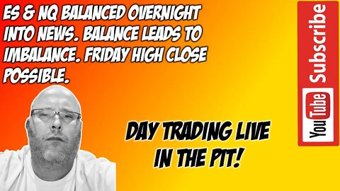 ES NQ Balanced Into RTH - Premarket Trade Plan - The Pit Futures Trading