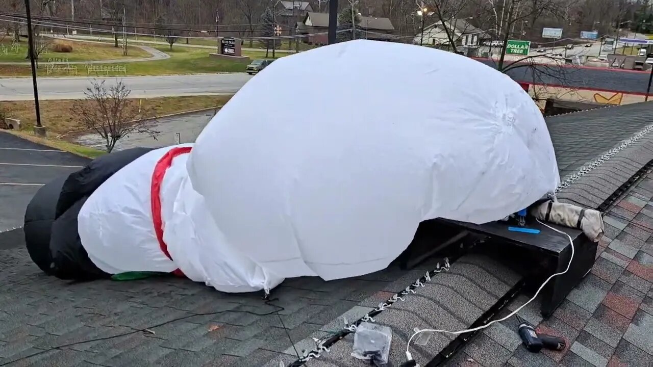 20 ft Inflatable Snowman Repair PART 2