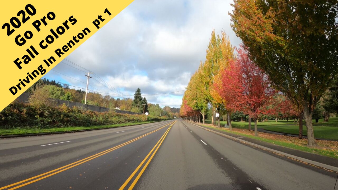 Renton, Washington Go Pro Driving Fall colors Part 1