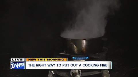How to safely extinguish a kitchen fire
