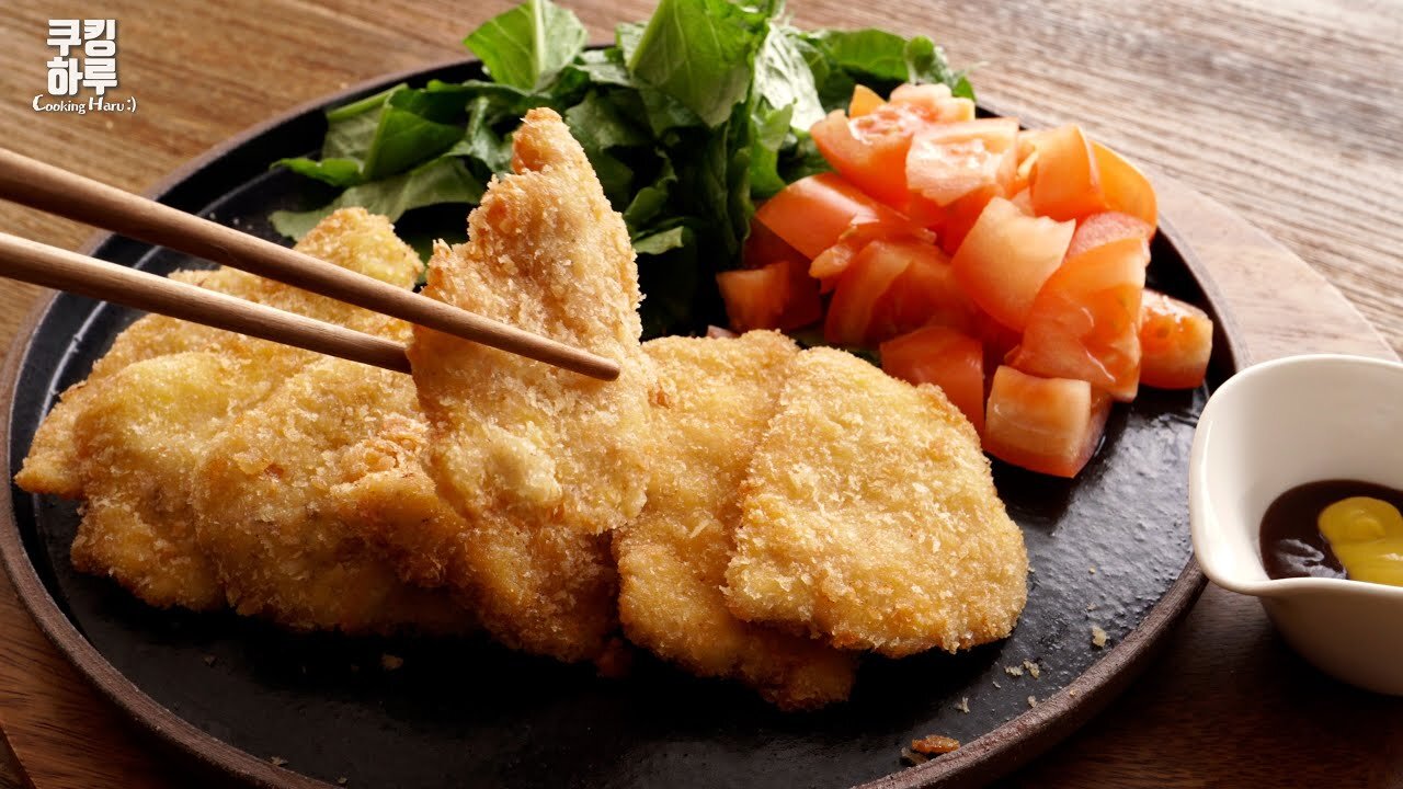 crispy! Chicken chips like a snack!! Chicken breast is really tasty.