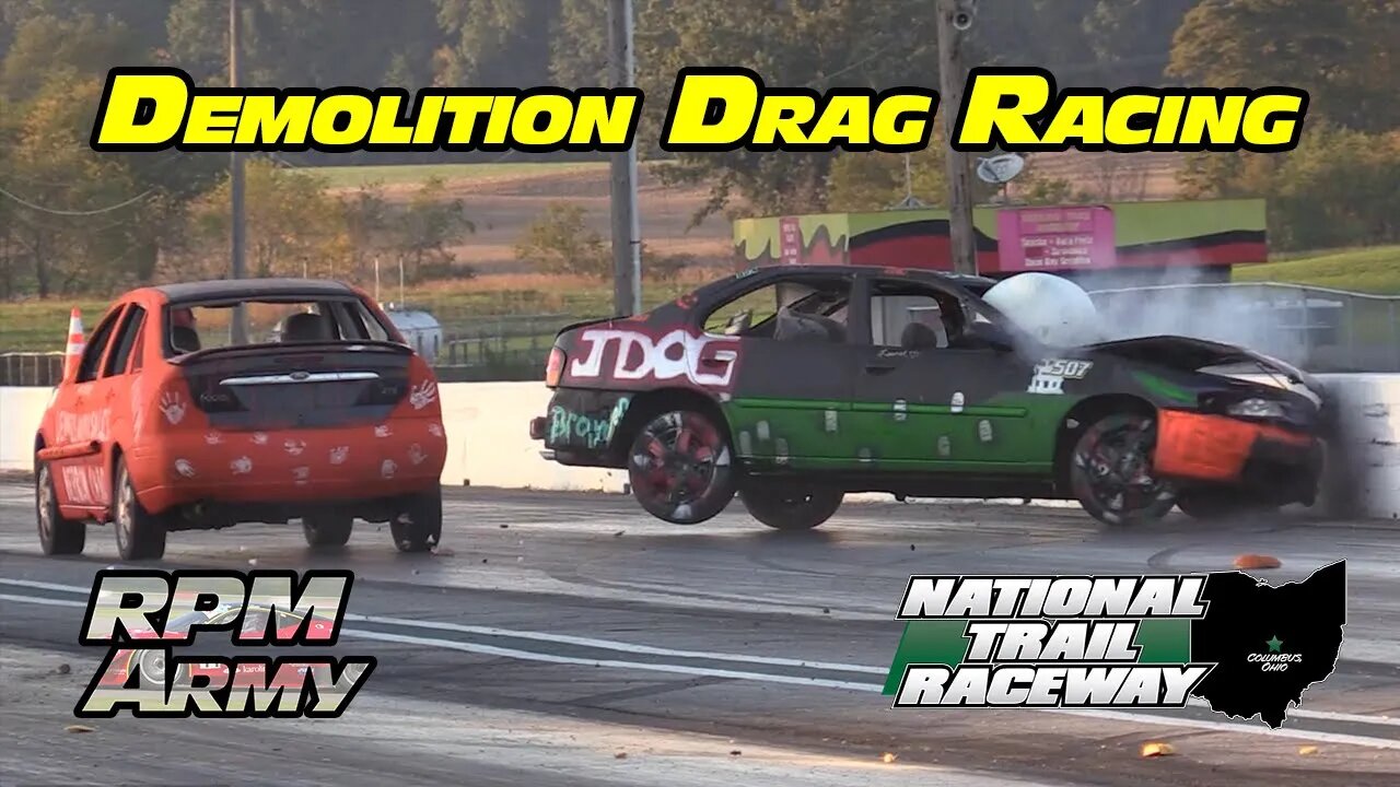 Demolition Drag Racing Fall Pumpkin Smash National Trail Raceway