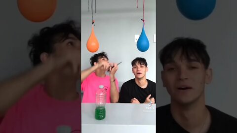 Extreme Water balloon on head bottle flip challenge 🤣 😳 😂 😅 #shorts