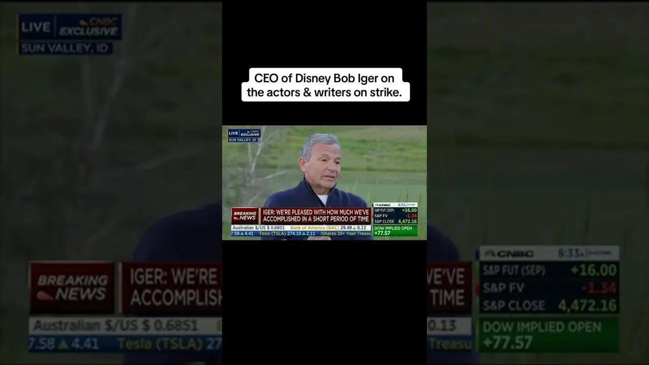 Disney CEO Bob Iger slams actor and writer demands for being “unrealistic.”