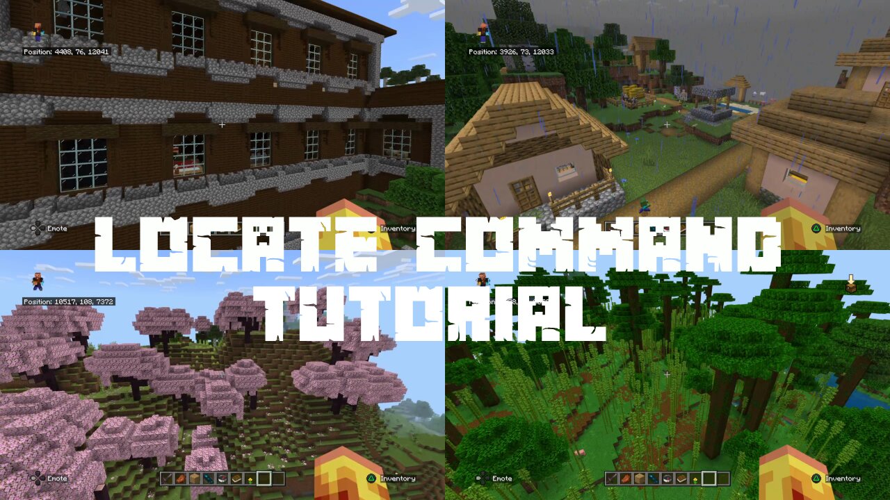 How to use the /Locate Command in Minecraft - Tutorial - Bedrock 1.21.44
