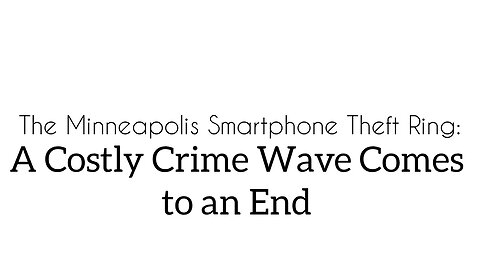 A Costly Crime Wave Comes to an End