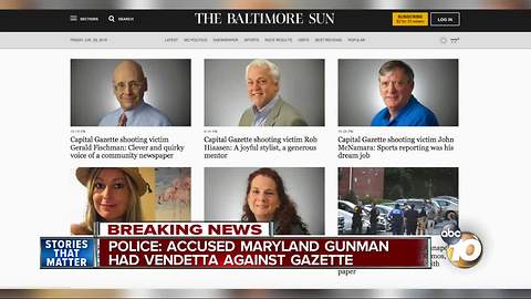 Police: Accused Maryland gunman had vendetta against Gazette