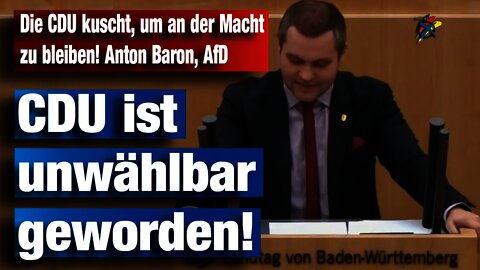 Die CDU kuscht, um an der Macht zu bleiben! Anton Baron, AfD