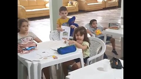 cute children's learning Arabic in Brazil