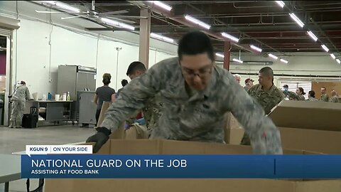 COVID-19 National Guard pitches in at Food Bank