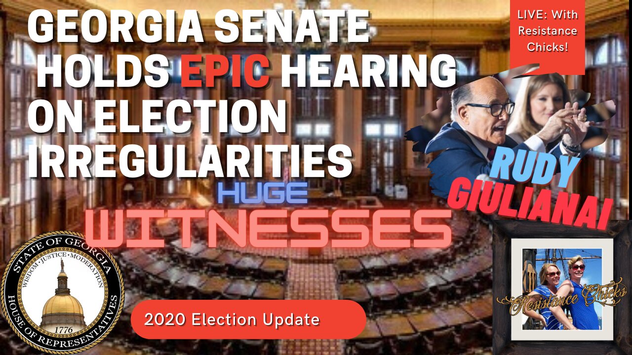 🔴 LIVE: 1st HR GEORGIA SENATE HOLDS EPIC HEARING ON ELECTION WITH RUDY GIULIANI! 12/30/2020