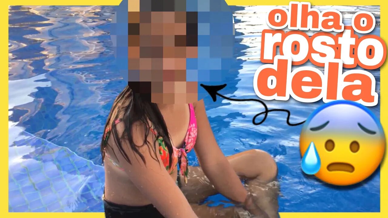 ISSO ACONTECEU NA PISCINA 😱 olha o rosto dela 😰 3 irmãs demais