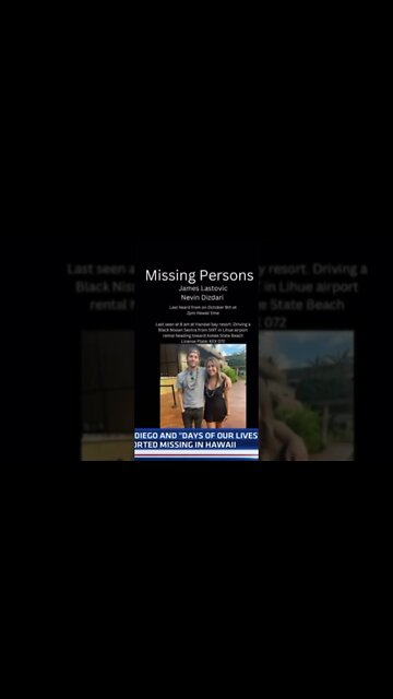 Days of Our Lives Actor Reported MISSING in Hawaii #shorts