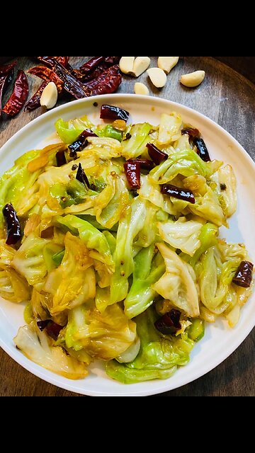Spicy Szechuan Cabbage Stir Fry 炝炒白菜