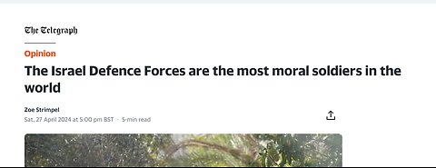 The Israel Defence Forces are the most moral soldiers in the world !!!!!!!