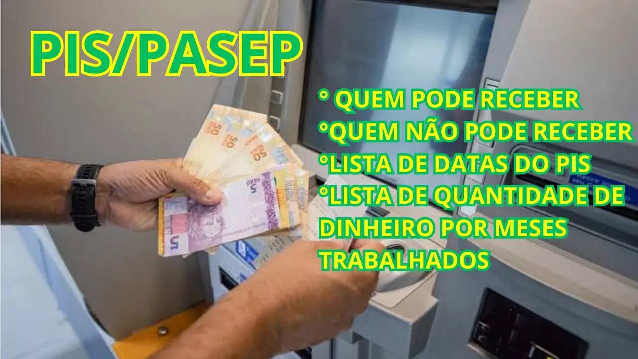 PIS/PASEP- TABELA- QUEM PODE RECEBER- VALORES PROPORCIONAIS