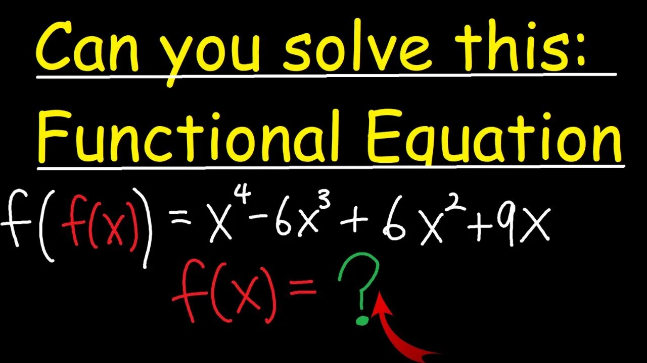 Challenge: Functional Equation | Find f(x) | Jae Academy