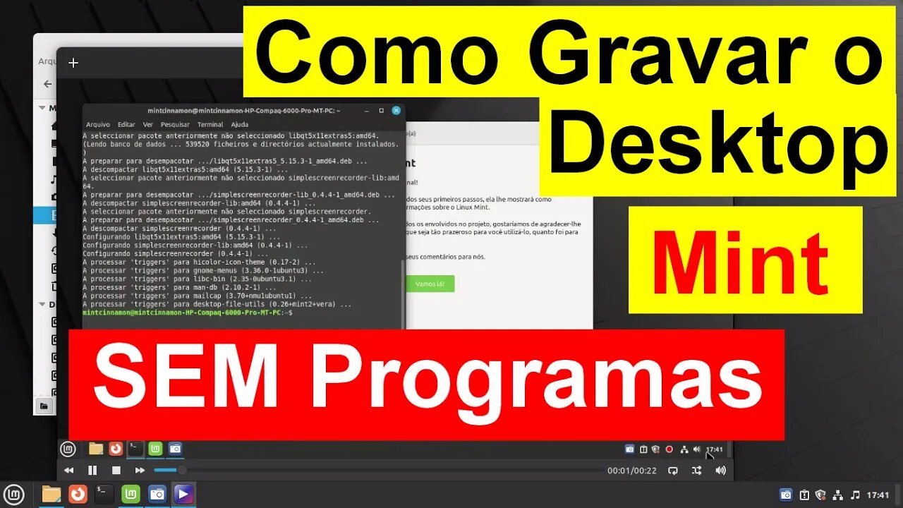 COMO GRAVAR A TELA DO LINUX MINT (Cinnamon) sem usar programas