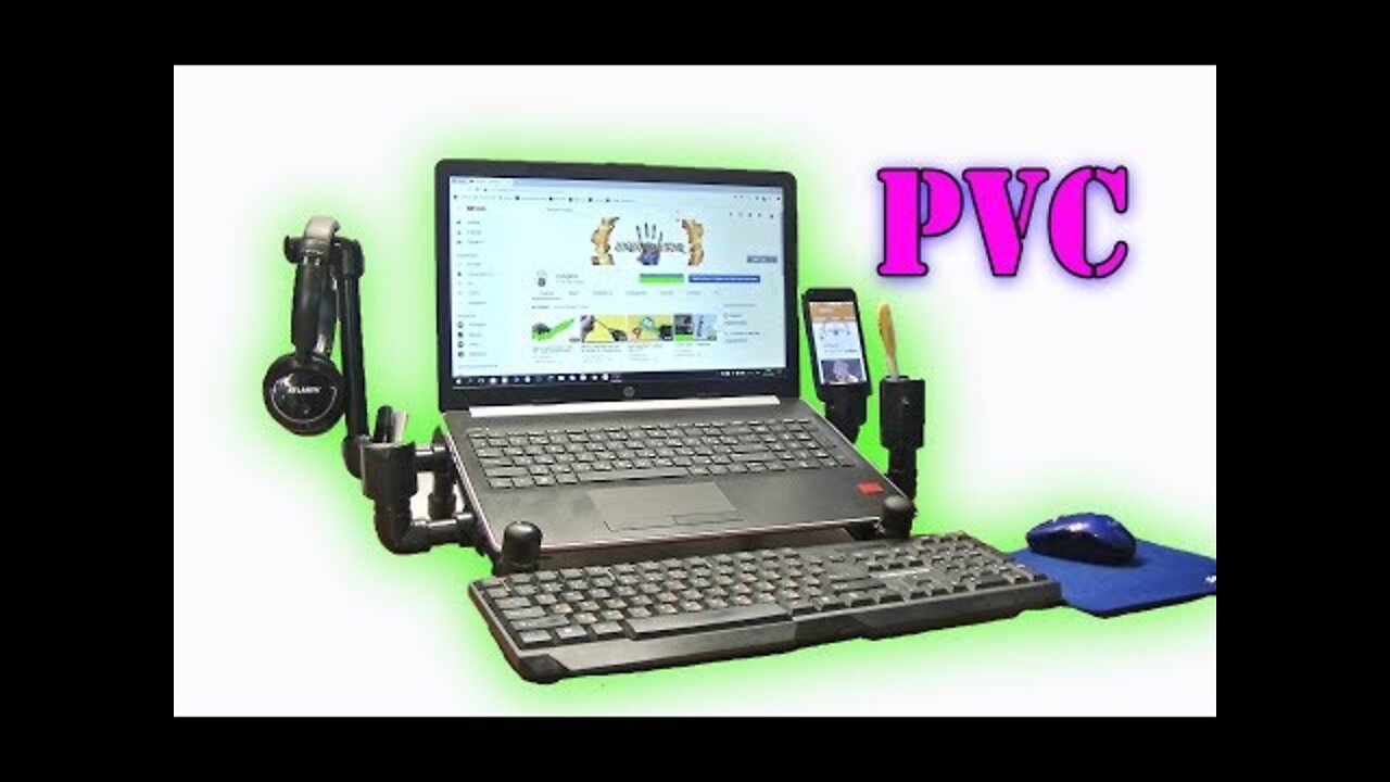 Laptop stand and PVC pipe idea