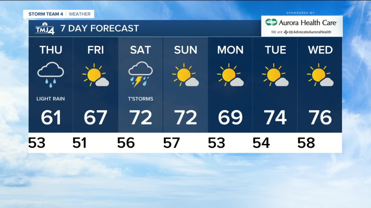 Slow moving storm system sticks around for Thursday