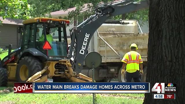For 2nd day straight, water mains bust around KC