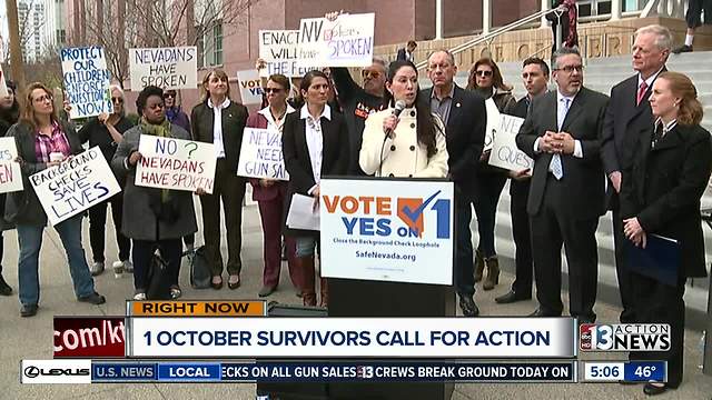 1 October survivors call for gun background check enforcement