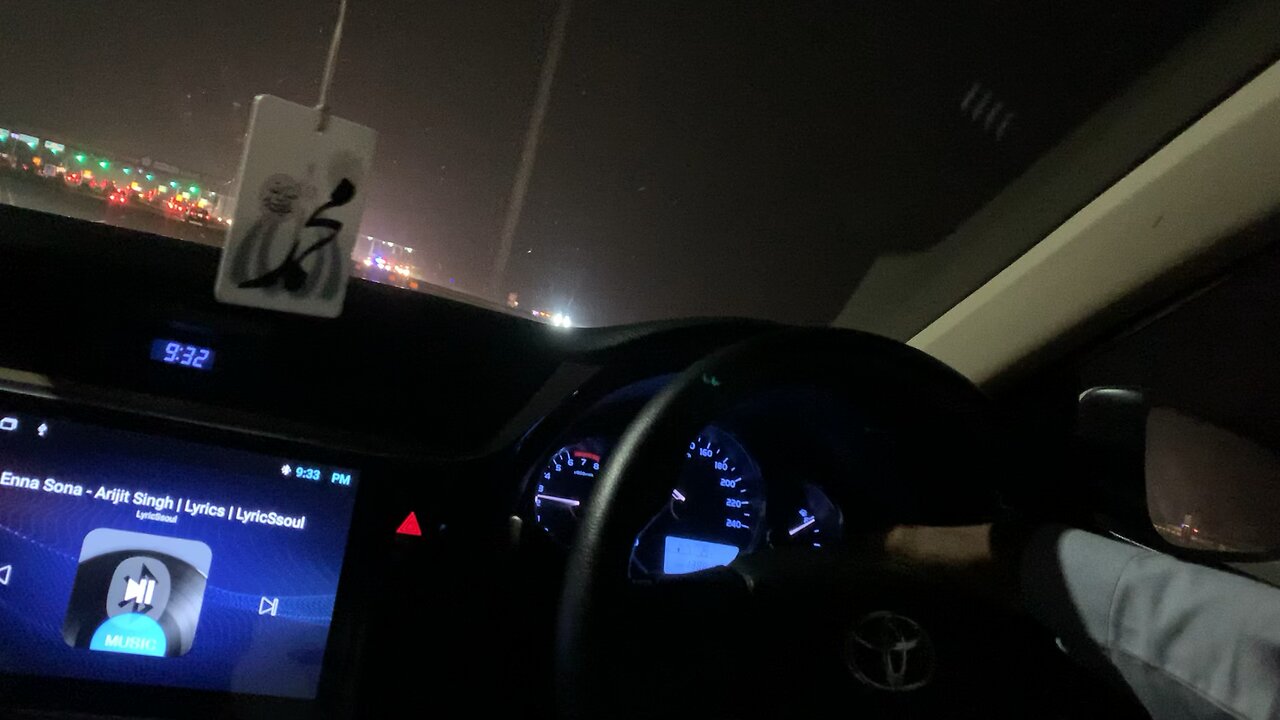 ''The beautiful night in my new car''