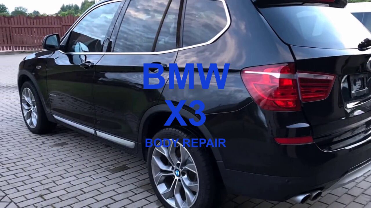 Body repair of a BMW X3, accident damage repair