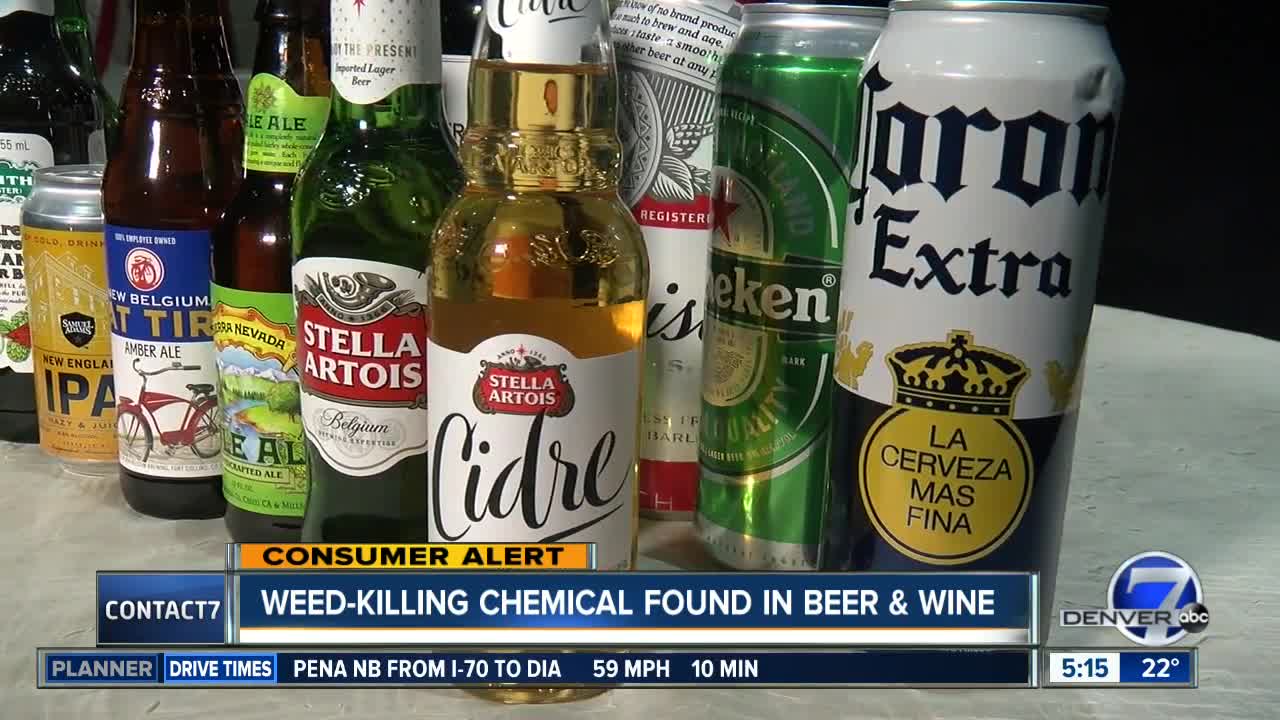 Report: Weed-killing chemical found in beer & wine