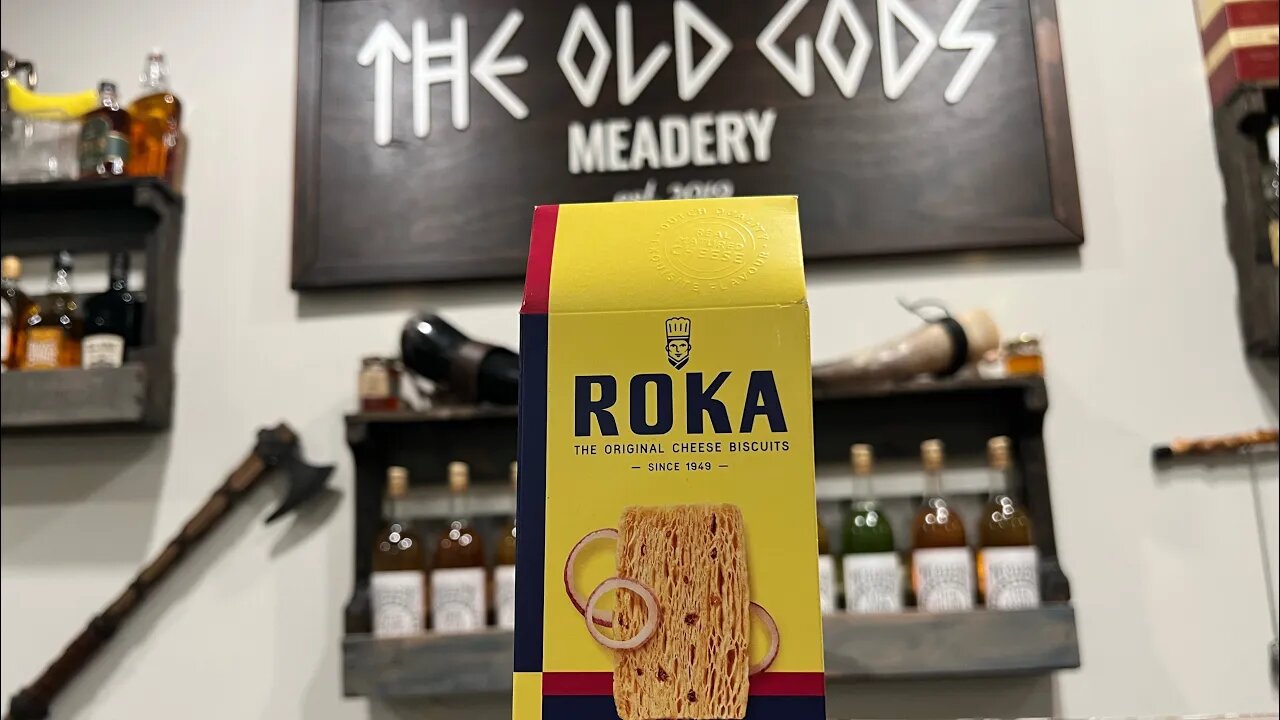 Roka Cheese Crispies Cheddar Onion from the Netherlands! #mead #meadtok #alcohol #netherlands #roka