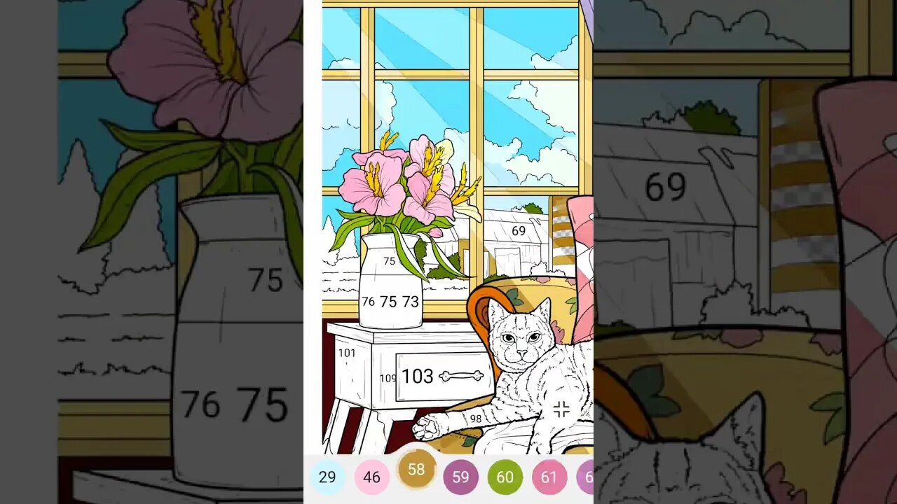 Color by number - Lazy Daisy