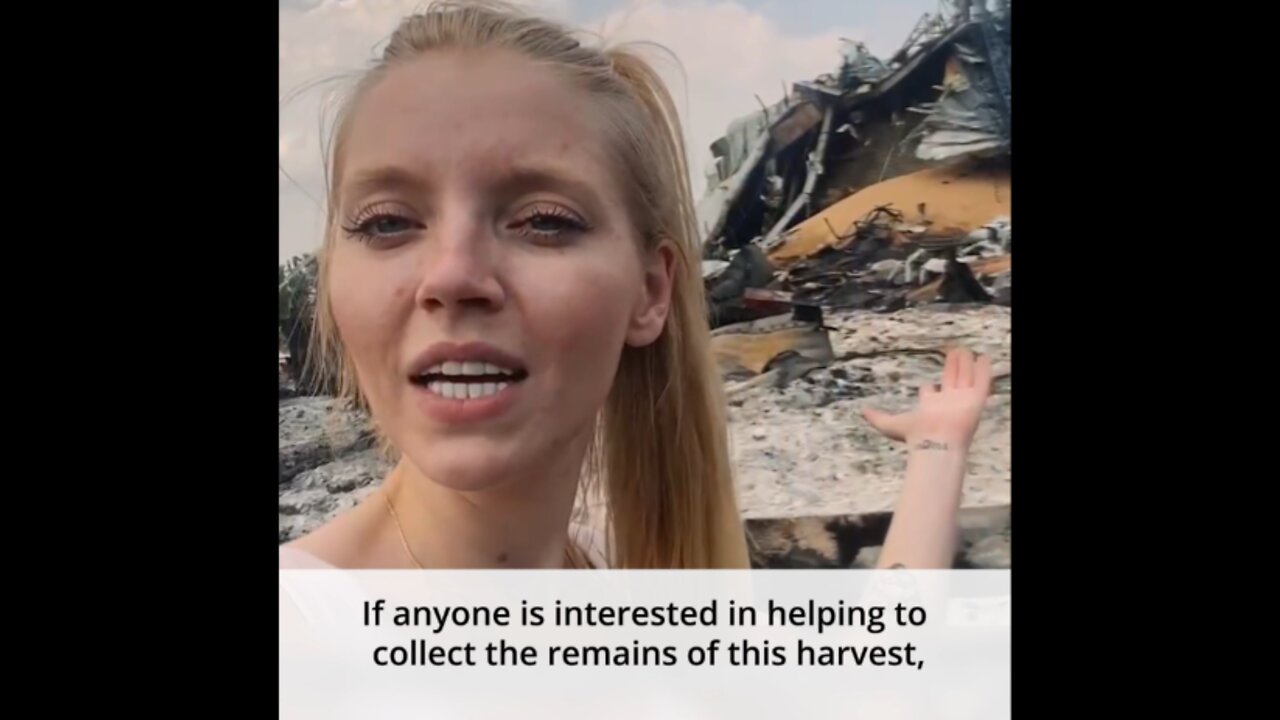 Liu Sivaya, a Spanish blogger who reported the Ukrainian army burning tons of wheat