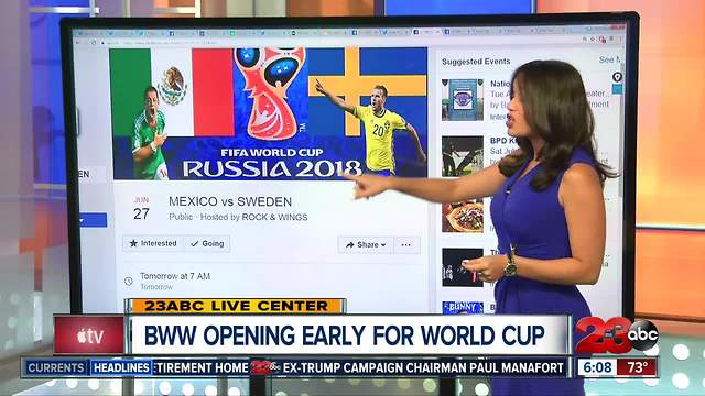 Restaurants opening early for the World Cup