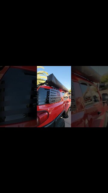 BISON-GEAR FJ Cruiser rear window exterior Molle panels.