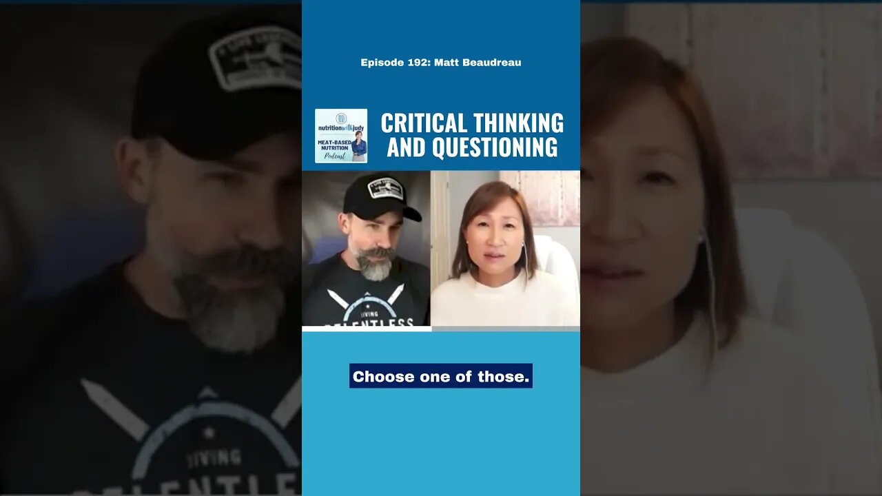 The importance of critical thinking. Imagine if this was the standard.