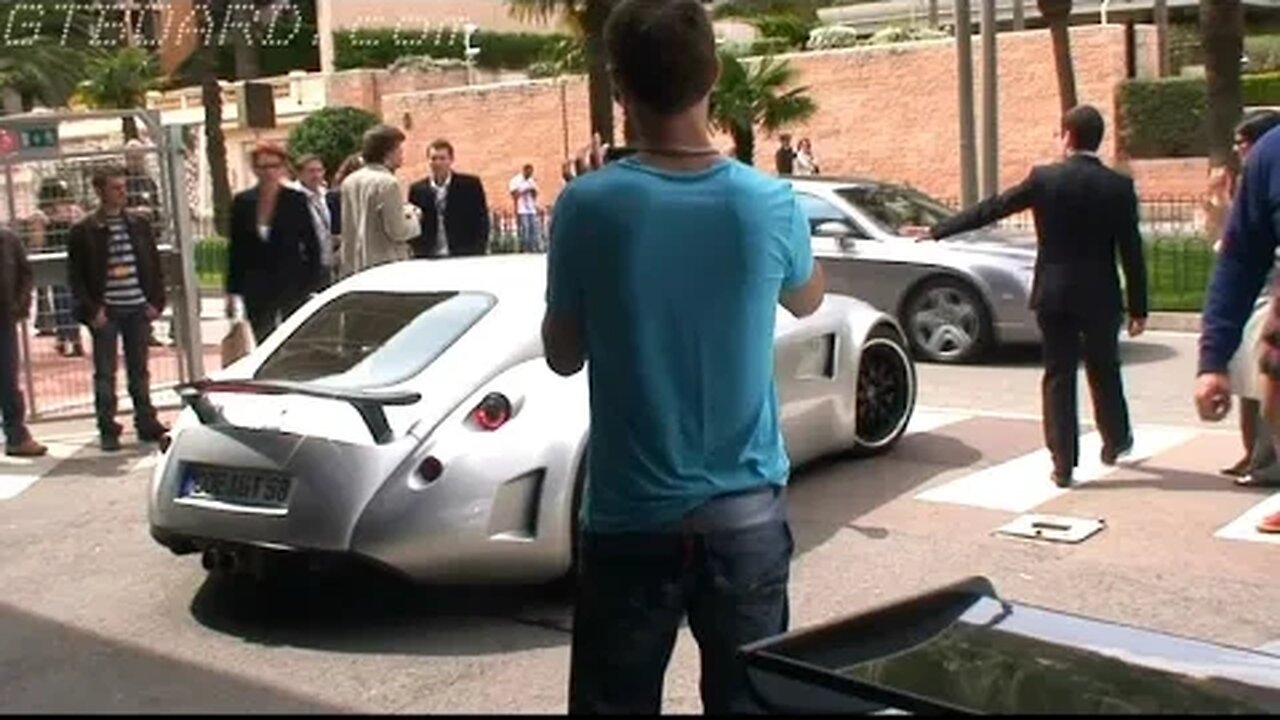 V10-powered Wiesmann MF5 on the streets of Monte Carlo. Brutal BMW M Power V10!