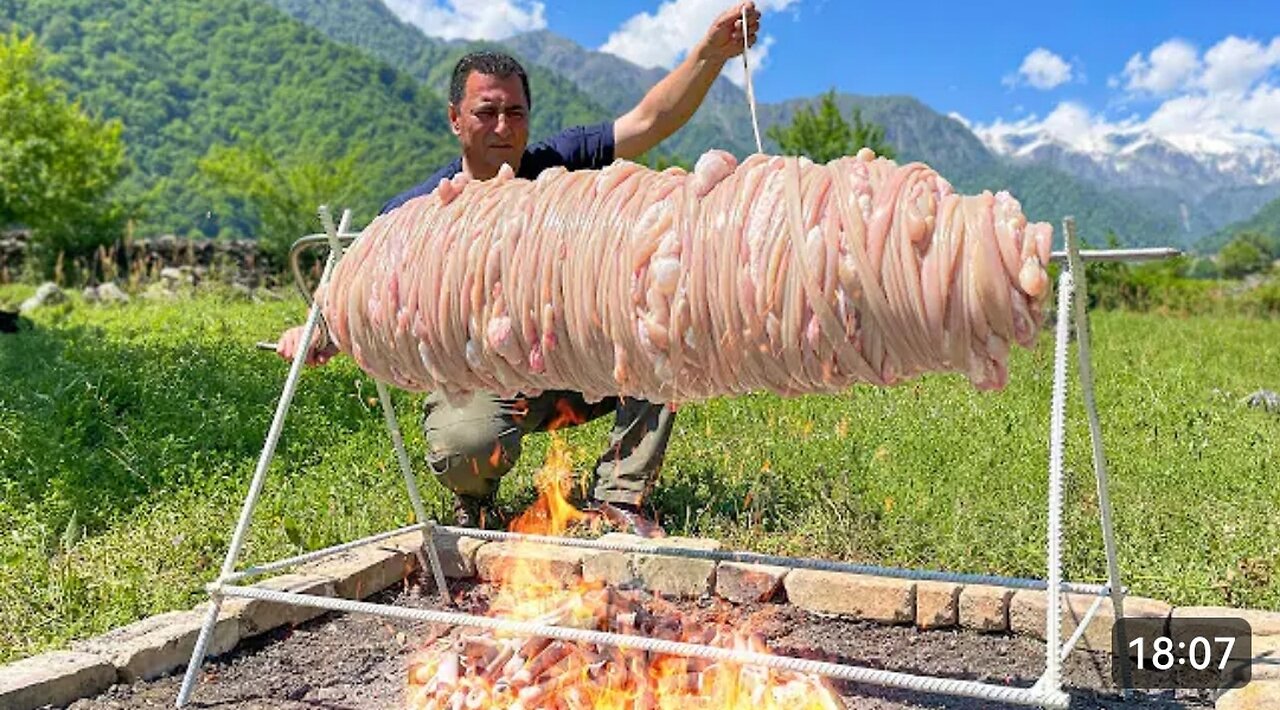 A Turkish Dish Of Delicious Meat Wrapped In Lamd Intestines!