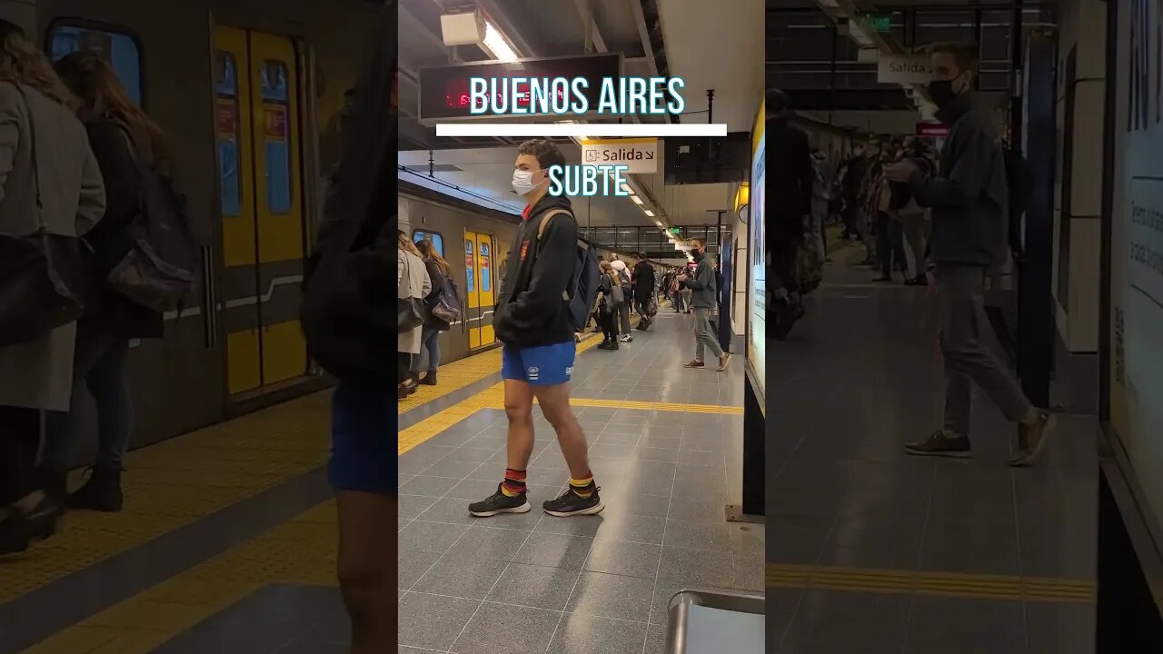 Manspreading no Subte em Buenos Aires