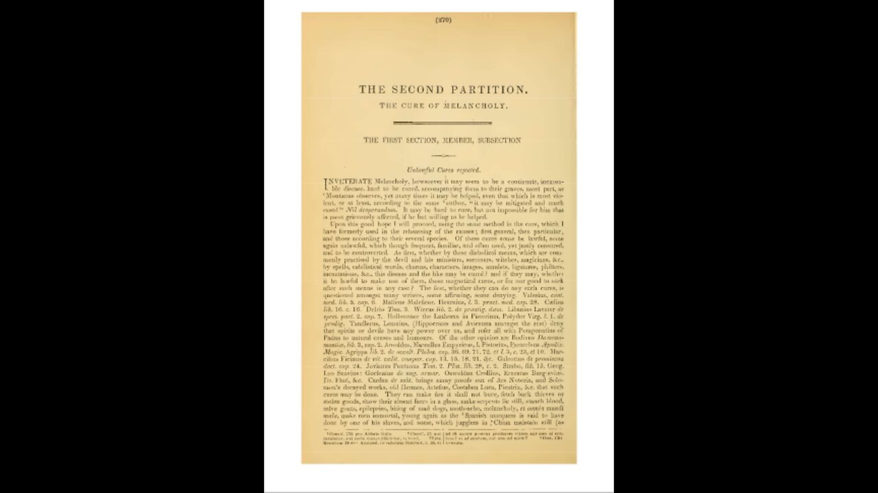 ANATOMY OF MELANCHOLY, Part 3 of 4, Partition 2. A Puke (TM) Audiobook