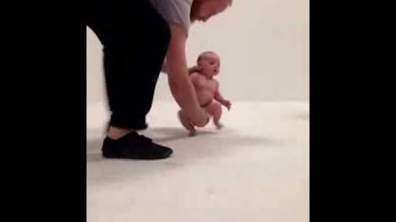 Newborn Baby Running