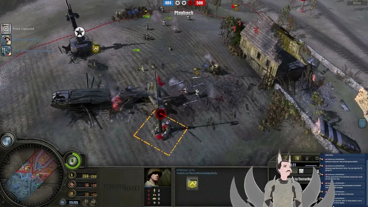 Zalamander, TerrorRunIntoMySkills vs Feking, NoLuckJustSkill || Company of Heroes 1 Replay