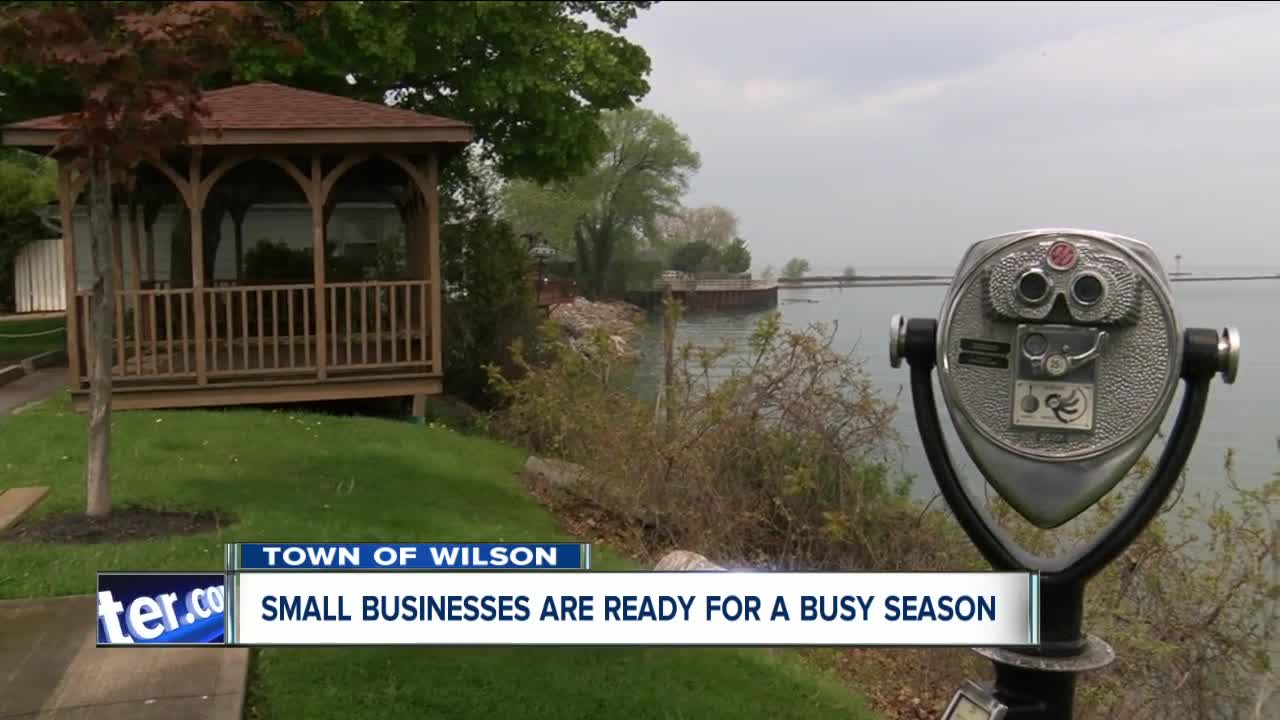 Open signs are everywhere in the Village of Wilson as business owners gear up for the soggy summer season