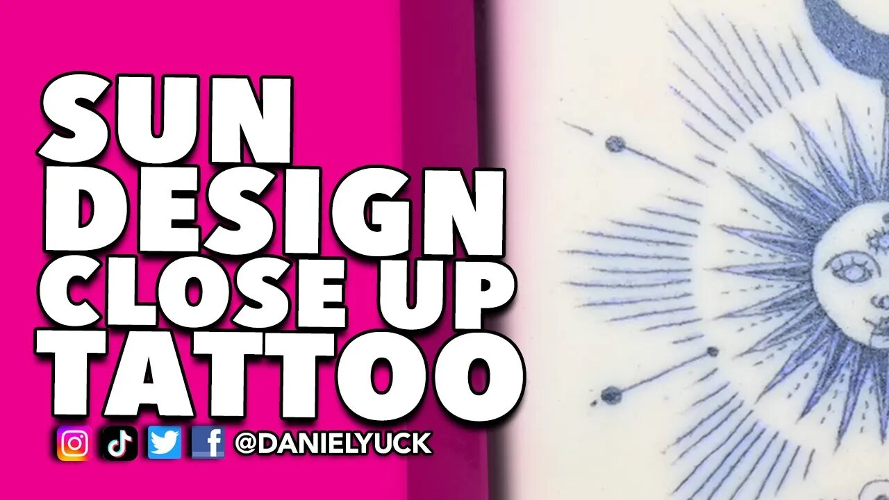 Sun Design Close Up Tattoo