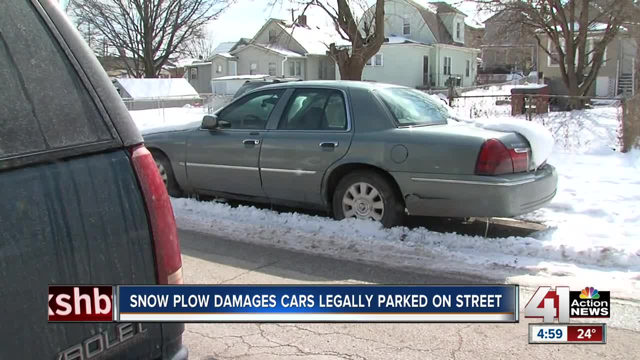 UG snow plow damages two cars in KCK over weekend