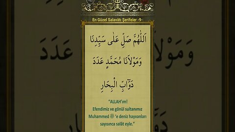 SALAVATI ŞERİFE-9 #salavat