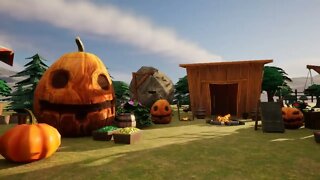 Fall Halloween Market Flythrough | Unreal Engine 5