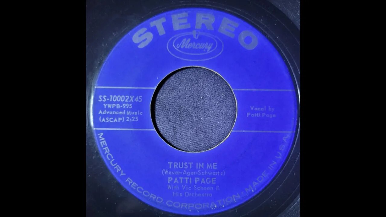Patti Page, Vic Schoen and His Orchestra – Trust in Me