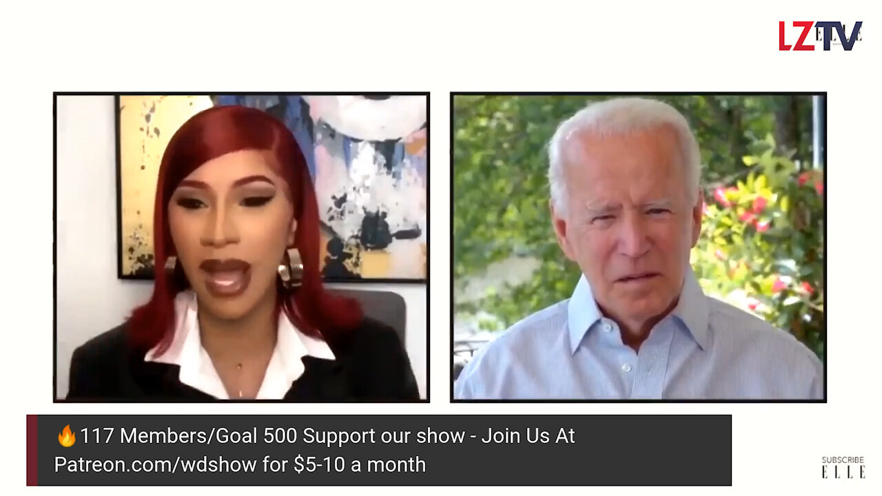 Cardi B interviewing Joe Biden